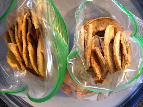 wafer-thin Appleooz crunchy apple chips